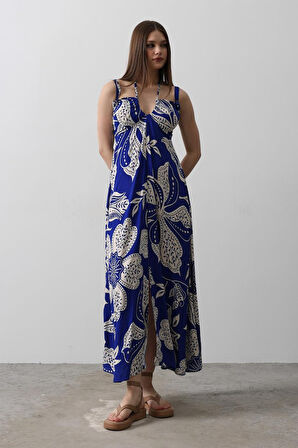 Reka Moda ASKILI VİSCON ELBİSE - Saks