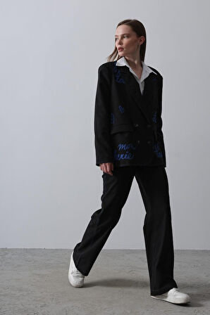 Reka Moda Kalpli Ceket Takım - Siyah