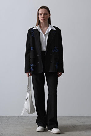 Reka Moda Kalpli Ceket Takım - Siyah