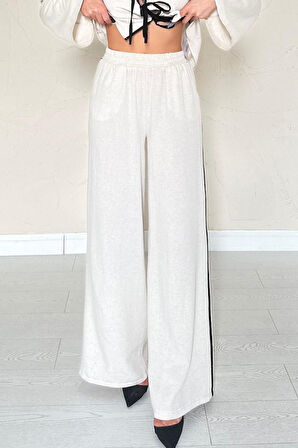 Reka Moda Bej Fiyonklu Keten Takım