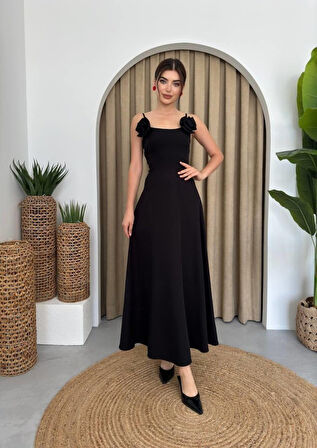 Reka Moda Matilda Gül İp Askılı Elbise