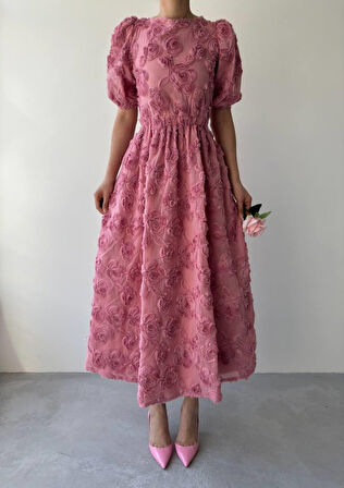 Reka Moda Wear Sırt Bağlama Detaylı Elbise