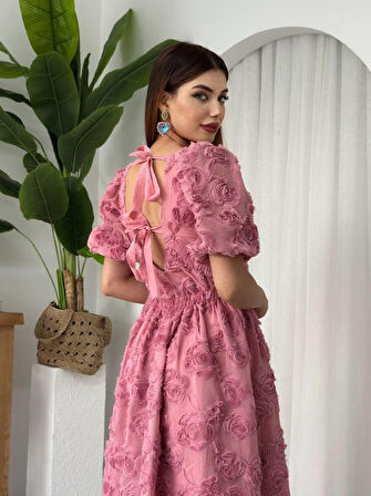 Reka Moda Wear Sırt Bağlama Detaylı Elbise