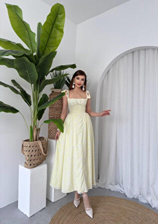 Reka Moda Khalesı Omuz Bağlamalı Elbise