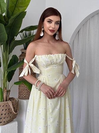 Reka Moda Khalesı Omuz Bağlamalı Elbise