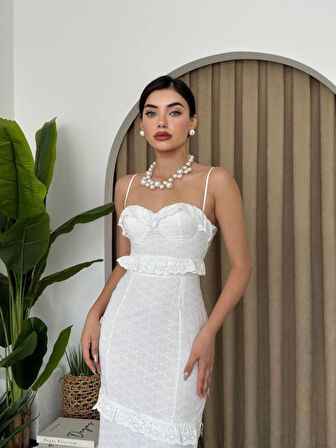 Reka Moda Lere Ip Askılı Elbise