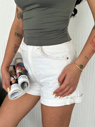 Reka Moda Osy Modal Yumuşak Dokulu Kumaş Bisiklet Yaka Sıfır Kol Bluz Omuz Toka Aksesuar Detaylı - Haki