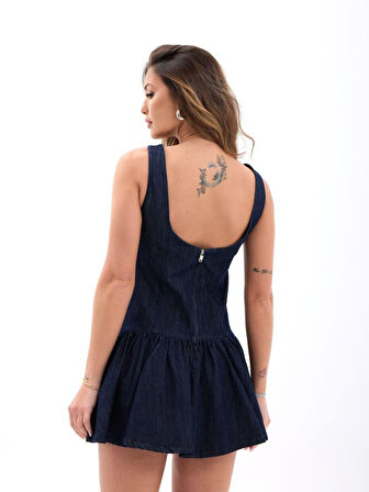 Reka Moda 7460 KOT ELBİSE-MAVİ