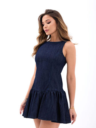 Reka Moda 7460 KOT ELBİSE-MAVİ