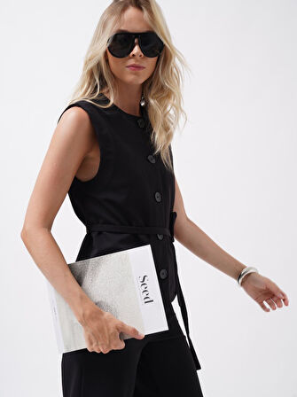 Reka Moda Kuşaklı Dokuma Yelek