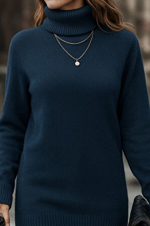 Reka Moda Kadın Uzun Kollu Balıkçı Yaka Triko Bluz