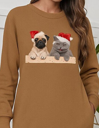 Reka Moda Kadın Uzun Kollu Bisiklet Yaka Desenli Viskon Iki Iplik Bluz