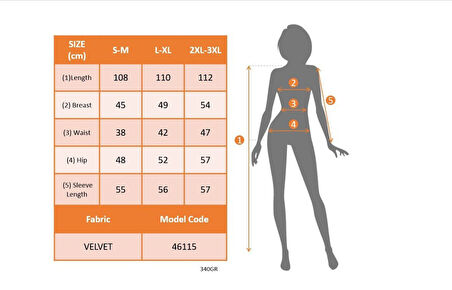 Reka Moda Kadın Uzun Kollu Bot Yaka Yanı Taş Detaylı Midi Kadife Elbise