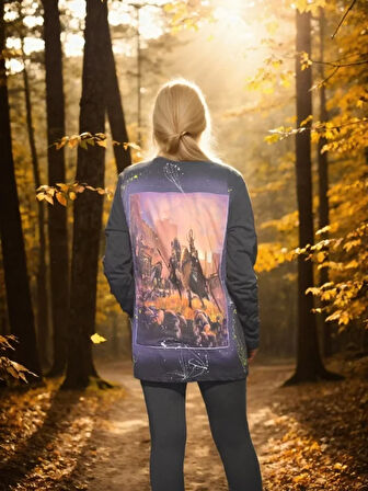 Reka Moda Unisex Bisiklet Yaka Uzun Kollu T-Shirt - Siyah