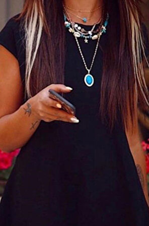 Reka Moda Kadın Kısa Kollu Asimetrik Viskon Kumaş Bluz