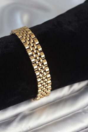 Reka Moda 316L Çelik 12 mm Kalınlıkta Gold Renkli Erkek Bileklik