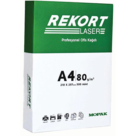 Mopak Rekort A4 Fotokopi Kağıdı 80gr 1 Paket 500 Yaprak