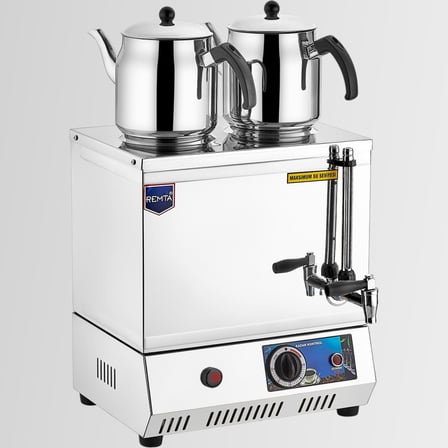 Remta EP02 30 Model İki Demlikli Elektrikli Pleytsiz Çay Ocağı - Kahveci Takımı 23 lt 2000 W