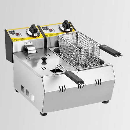 Remta R92 3 + 3 lt İkili Kapaklı Elektrikli Fritöz 5000 W