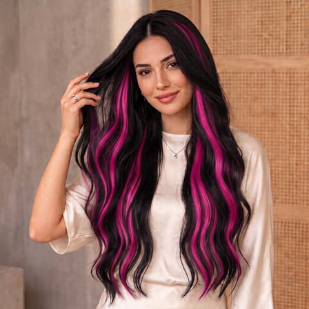 Renkli Gerçek Boncuk Kk / Pembe Mor / 10 Adet