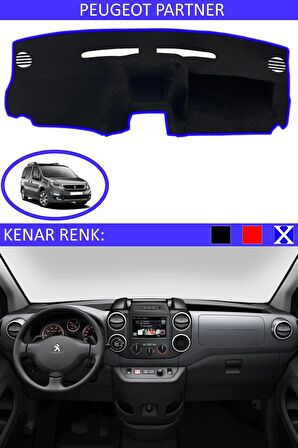Renault 12 Toros 1973+ İçin Uygun Torpido Koruma Halısı Siyah Kenar Renk Siyah