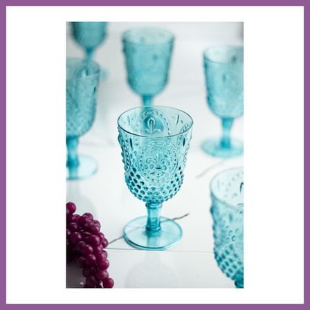Bezos Akrilik Aquamarin Tekli Kadeh & Su Meşrubat Kahve Yanı Bardağı 450 ml ( Cam Değildir ) RENGAREN