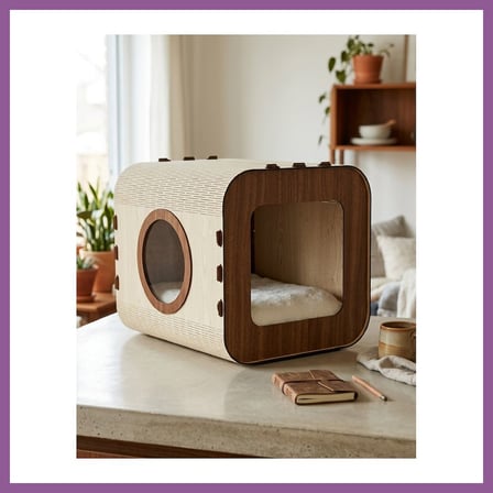 Bezos Özel Tasarım Vista MDF Kedi Evi RENGAREN