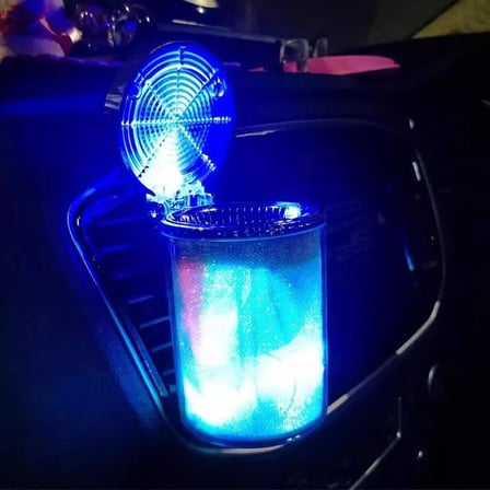 Kia Sportage 2016-2017-2018-2019-2020-2021 Renkli RGB LED Işıklı Araç İçi Küllük Koku Yapmaz Dumansız Kapaklı Oto Küllük Bardaklık ve Havalandırma Uyumlu