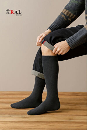 Termal Erkek (5 ÇİFT) Pamuklu Kışlık Havlu Karışık Renk Uzun Soket Çorap