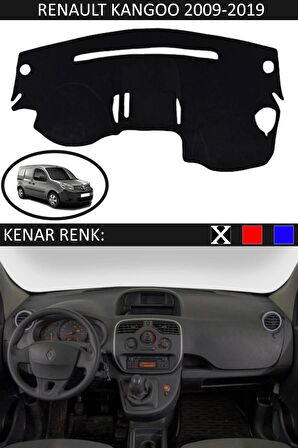 Renault Megane 2 İçin Uygun Torpido Koruma Halısı Siyah Kenar Renk Siyah