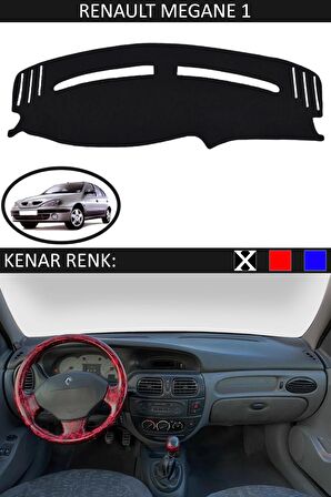 Renault Megane 4 İçin Uygun Torpido Koruma Halısı Siyah Kenar Renk Kırmızı