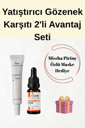 Yatıştırıcı Gözenek Karşıtı 2'li Cilt Bakım Seti Maske Hediyeli