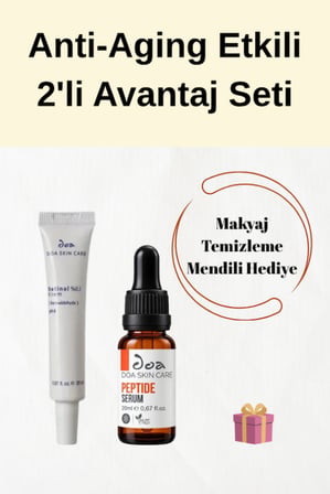 Retinal Krem ve Peptide Seum Anti-Aging Etkili 2'li Cilt Bakım Seti