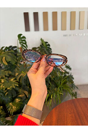 LEOPAR CAT EYE RETRO MODEL POPÜLER MAVİ IŞIK KORUMALI GÖZLÜK