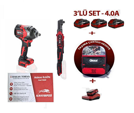 -ARM- 1/2 Şarjlı Cırcır JB120 1/2 Somun Sökme Sıkma 1100 Nm 810S