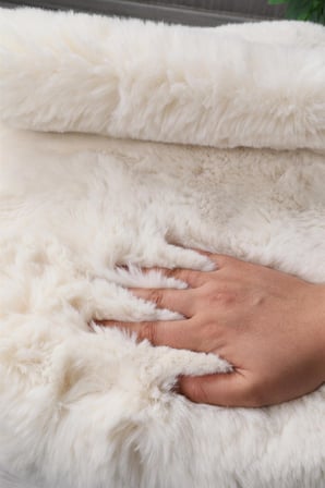 Dekoratif Tavşan Tüyü Ultra Yumuşak Peluş Yuvarlak Halı