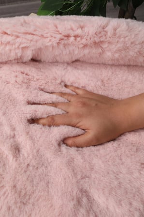 Dekoratif Tavşan Tüyü Ultra Yumuşak Peluş Yuvarlak Halı