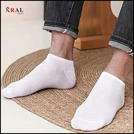  Kadın - Erkek (20 ÇİFT ) Düz Desen Ekonomik Bilek Boy Patik Çorap