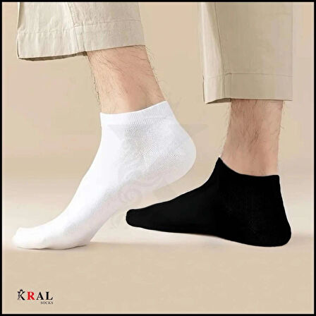 Kadın - Erkek (20 ÇİFT ) Düz Desen Ekonomik Bilek Boy Patik Çorap
