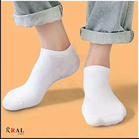  Kadın - Erkek (20 ÇİFT ) Düz Desen Ekonomik Bilek Boy Patik Çorap