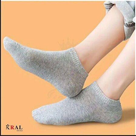  Kadın - Erkek (20 ÇİFT ) Düz Desen Ekonomik Bilek Boy Patik Çorap