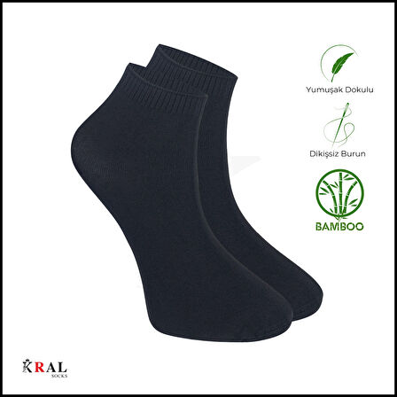 Erkek Çorap 6 Çift Dikişsiz Yazlık Bambu Kısa Patik Set (HEDİYE KUTULU)