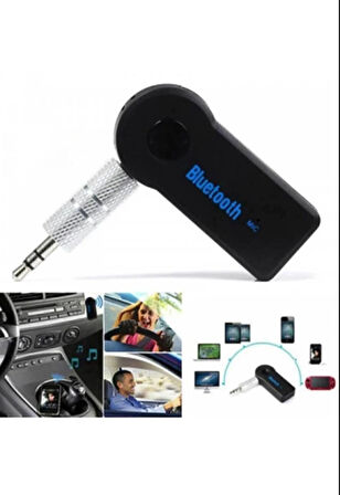 Bluetooth Araç Kiti Ses Aktarım Cihazı Arabada Kolay Müzik Dinleme Aux Bluetooth Dönüştürücü 