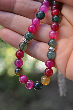 STONEAGE Erkek İçin Hediye Akik Tesbih Karma Akik Doğal Taş