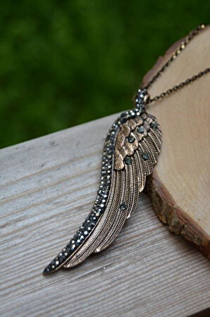 STONEAGE JEWELLERY El Yapımı Melek Kanat Bayan Kolye