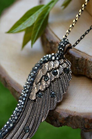 STONEAGE JEWELLERY El Yapımı Melek Kanat Bayan Kolye