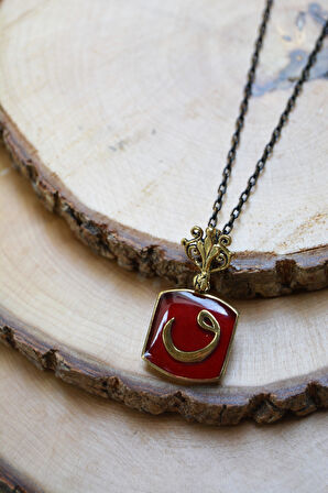 STONEAGE JEWELLERY Vav Harfli Bayan Bronz Kolye