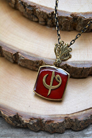 STONEAGE JEWELLERY Elif ve Vav Figürlü Kadın Bronz Kolye