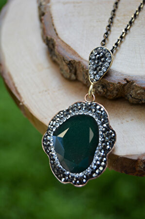 STONEAGE Özel Tasarım Pırlanta Görünümlü Kadın Kolye