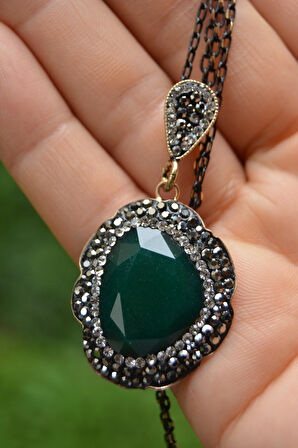 STONEAGE Özel Tasarım Pırlanta Görünümlü Kadın Kolye